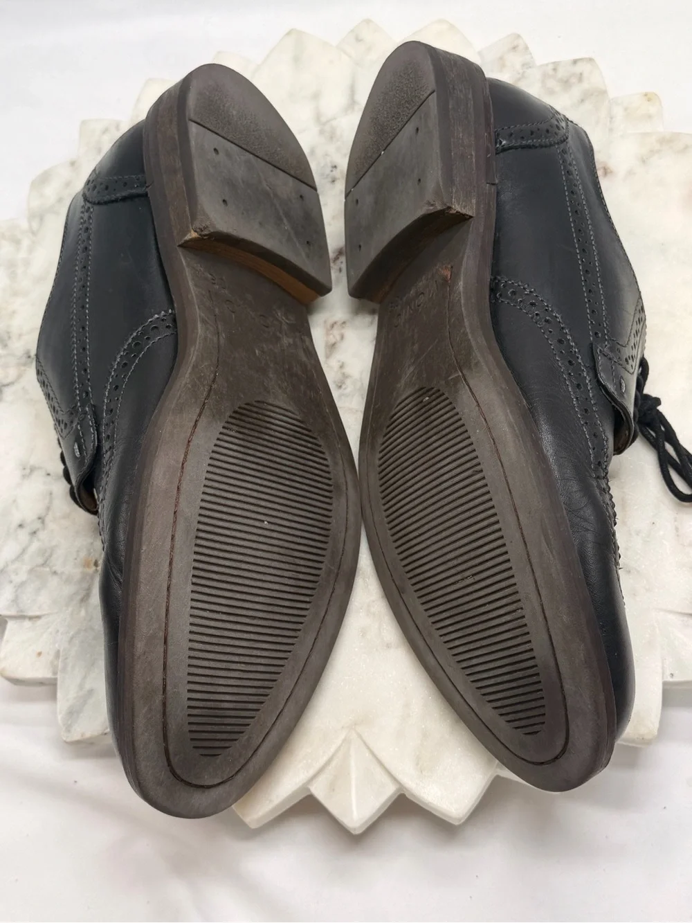 Vionic Bruno Black Leather Wingtip Oxford Dress Shoes Mens Size 10 US 43 EU